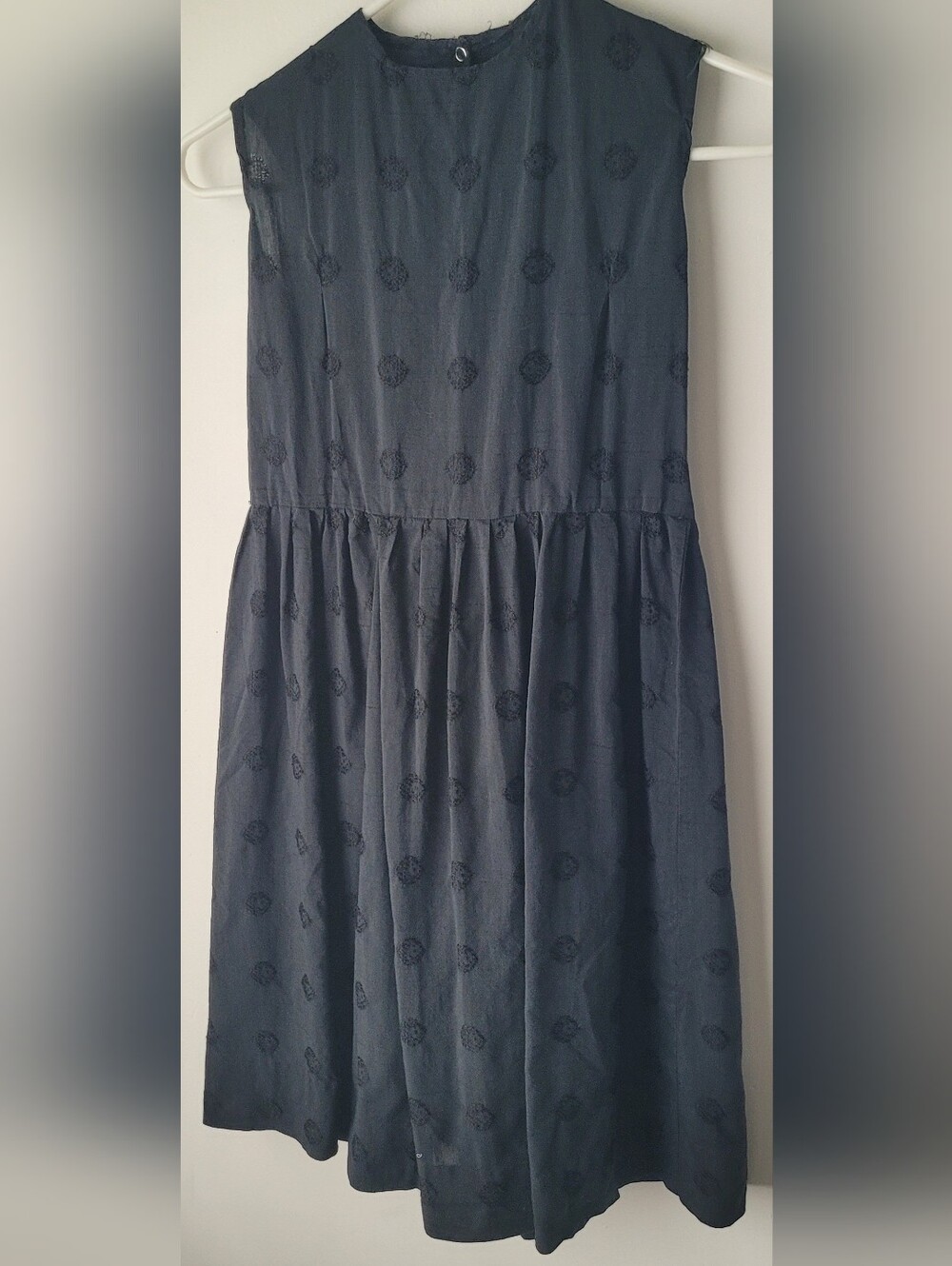 Vintage Women Black Sleeveless Midi Dress Size OS